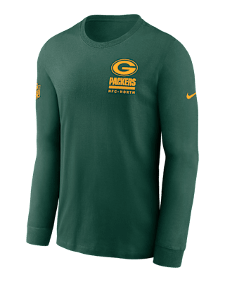 Мужская футболка Green Bay Packers Sideline Team Issue Nike Dri-FIT NFL Long-Sleeve
