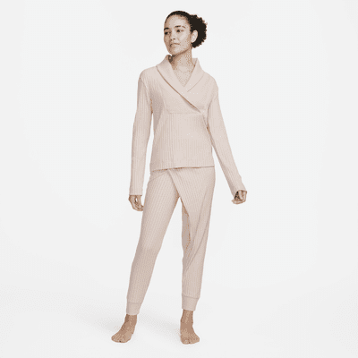 Sudadera de tela de canalé para mujer Nike Yoga Luxe