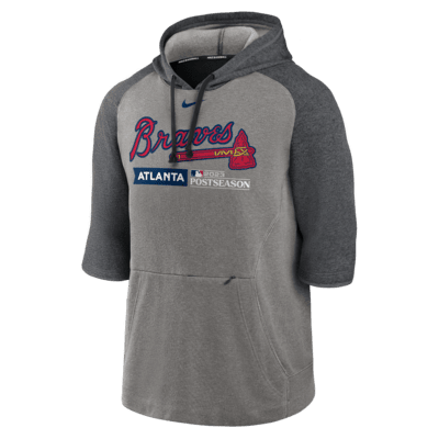 Atlanta Braves 2023 MLB Postseason Flux Men's Nike Dri-FIT MLB 3/4-Sleeve  Pullover Hoodie