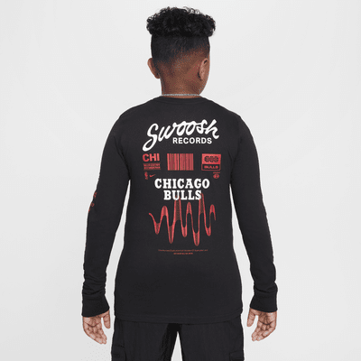 Chicago Bulls Essential Nike NBA-shirt met lange mouwen voor jongens