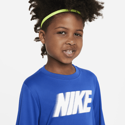 Nike "All Day Play" Long Sleeve Performance Tee Little Kids Dri-FIT Tee