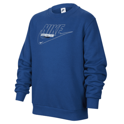 Crew-Neck Sportswear Nike Club JP Kids\' Sweatshirt. Big Nike