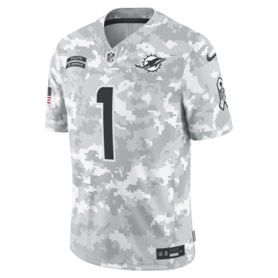 Jersey Nike Dri-FIT Limited de la NFL para hombre Tua Tagovailoa Miami Dolphins Salute to Service