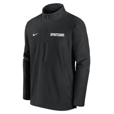 Chamarra universitaria Nike con gorro de medio cierre para hombre Michigan State Spartans Sideline Coach