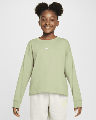 Подростковая футболка Nike Sportswear Essential Big Kids' (Girls') Long-Sleeve