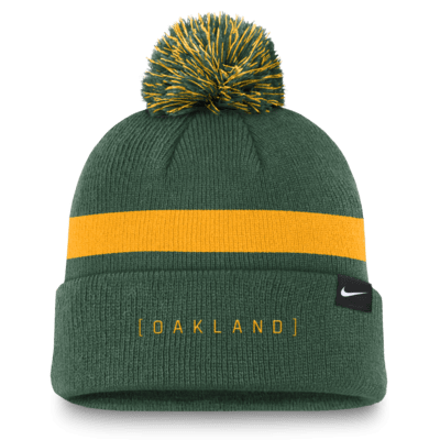 Oakland Athletics Hometown Peak Men's Nike MLB Cuffed Pom Beanie