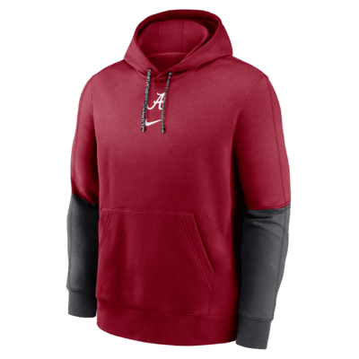 Sudadera con gorro sin cierre universitaria Nike para hombre Alabama Crimson Tide Sideline Team Issue Club