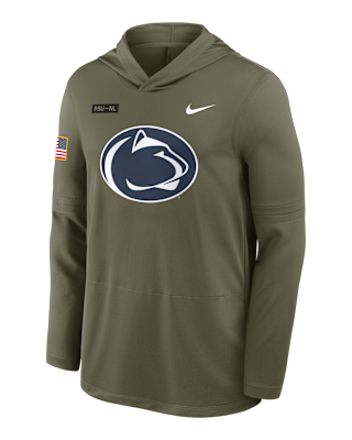 Мужские  Penn State 2025 Military Appreciation Nike Dri-FIT College Long-Sleeve Hooded Top