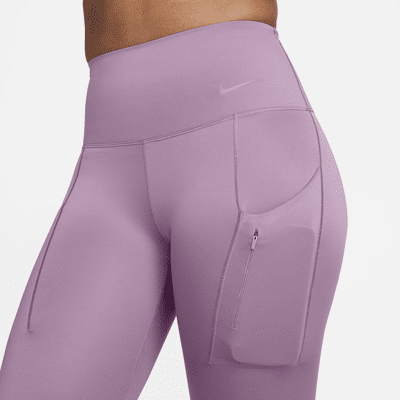 Leggings de tiro alto de 7/8 de sujeción firme con bolsillos para mujer Nike Go