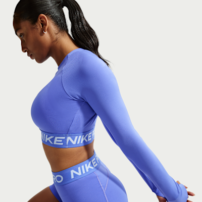 Nike Pro Dri-FIT rövid szabású, hosszú ujjú női felső