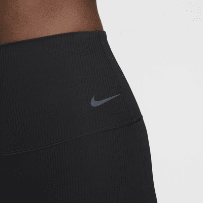 Nike Zenvy Rib Leggings acampanados de talle alto, sujeción ligera y longitud completa - Mujer