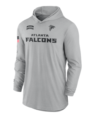 Мужские  Atlanta Falcons Salute to Service Edge Mascot Lockup Men’s Nike Dri-FIT NFL Long-Sleeve Hooded Top