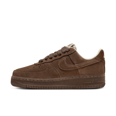 Brown Neutral - Custom Kids Nike Air Force 1 - Beige Khaki Sneakers