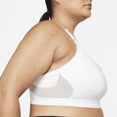 Bra deportivo con cuello en V acolchado de baja sujeción para mujer Nike Indy (talla grande)