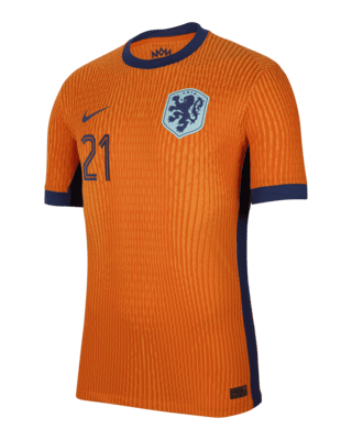 Мужские джерси Frenkie de Jong Netherlands National Team 2024 Match Home Nike Dri-FIT ADV Soccer Jersey