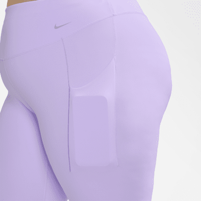 Leggings 7/8 de tiro alto y sujeción media con bolsillos para mujer (talla grande) Nike Universa