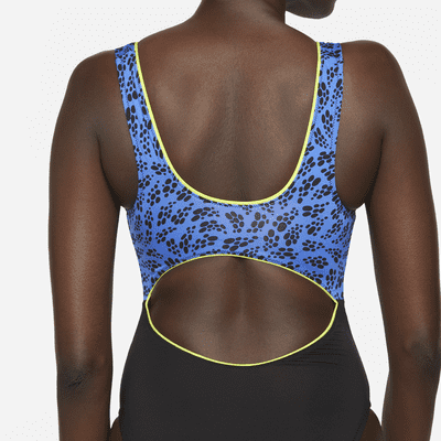 Nike Party Dots Women's Cutout One-Piece Swimsuit