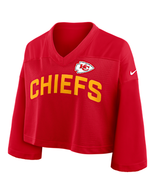 Женские джерси Kansas City Chiefs Wide Receiver Jersey Fashion Nike Dri-FIT NFL Cropped Top