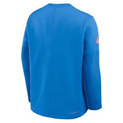 Playera de manga larga Nike Therma-FIT de la NFL para hombre Los Angeles Chargers Scripted To Win Sideline Coach