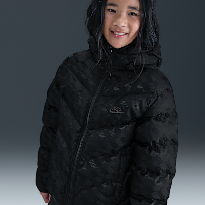 Chamarra acolchada Therma-FIT holgada para niños talla grande Nike Sportswear All Day Play