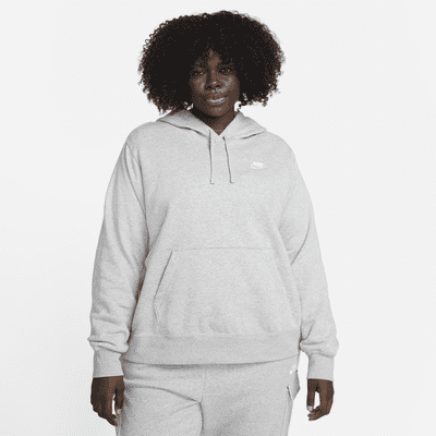 Sudadera con gorro sin cierre para mujer Nike Sportswear Club Fleece (talla grande)