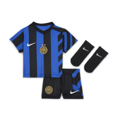 Inter Milan 2024/25 Stadium Home Baby/Toddler Nike Football Replica 3-Piece Kit