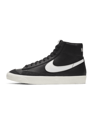 nike black and white hi tops