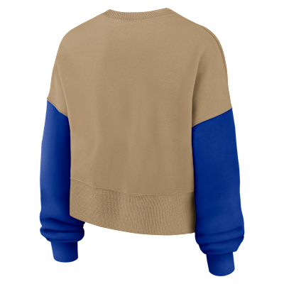 Sudadera de cuello redondo sin cierre Nike de la NFL para mujer Buffalo Bills Rewind