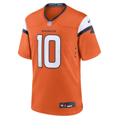 Jersey de fútbol americano Nike de la NFL Game para hombre Bo Nix Denver Broncos