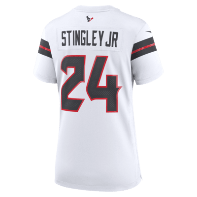 Jersey de fútbol americano Nike de la NFL Game para mujer Derek Stingley Jr. Houston Texans