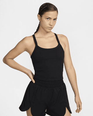 Женские  Nike One Fitted Dri-FIT Strappy Cropped Tank Top