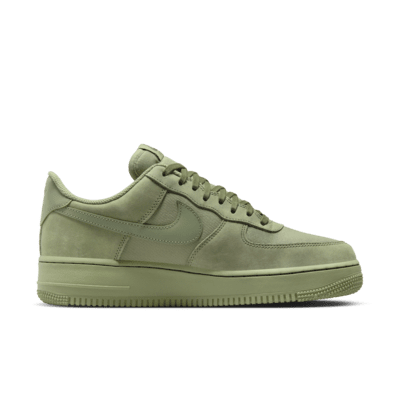 Suede And Canvas Cover The Nike Air Force 1 Low LX Oil Green