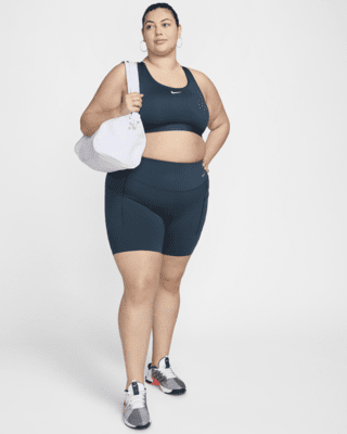 Женские шорты Nike Universa Medium-Support High-Waisted 8" Biker Shorts with Pockets (Plus Size)