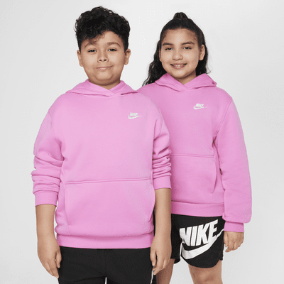 Nike Sportswear Club Fleece Big Kids' Pullover Hoodie (Extended Size ...