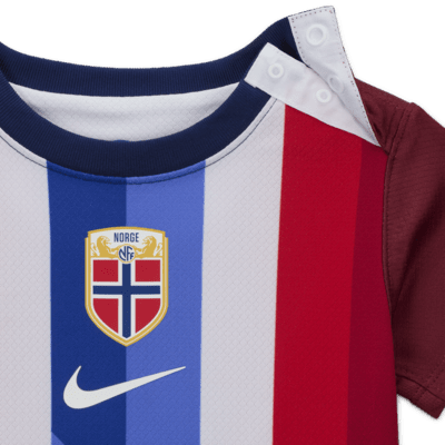 Norway 2024/25 Stadium Home Baby/Toddler Nike Football Replica 3-Piece Kit