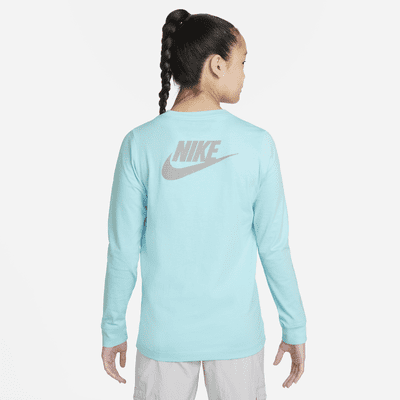 Playera de manga larga para niños grandes Nike Sportswear