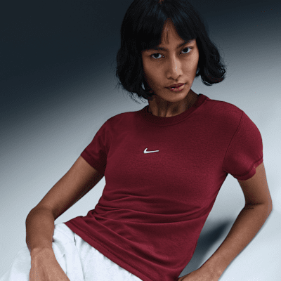 T-shirt slim court Nike Sportswear Chill Knit pour femme