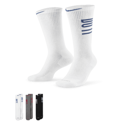Calcetines largos de entrenamiento Nike Everyday Plus Cushioned (3 pares)