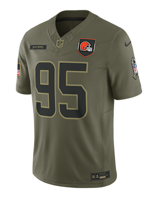 Мужские джерси Myles Garrett Cleveland Browns Salute to Service Nike Dri-FIT NFL Limited Jersey