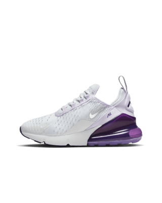 white and purple nike air max 270