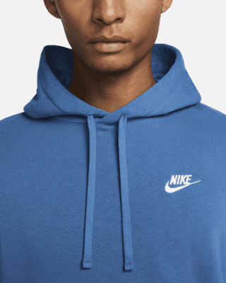 nike funnel neck hoodie blue