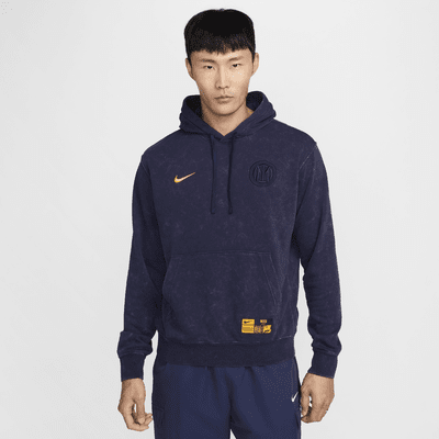 Felpa pullover in French Terry con cappuccio Nike Football Inter Club da uomo – Terza