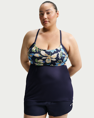 Женские  Nike Swim Layered Tankini (Plus Size)