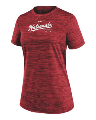 Женская футболка Washington Nationals Authentic Collection Practice Velocity Nike Dri-FIT MLB