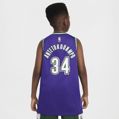 Giannis Antetokounmpo Milwaukee Bucks Older Kids' Nike Dri-FIT NBA Swingman Jersey