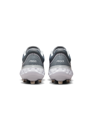 Nike Men's Alpha Huarache Elite 4 Metal Baseball Cleats, Size 11, Black/Grey