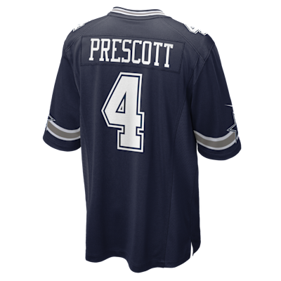 Jersey de juego Nike para hombre Dak Prescott Dallas Cowboys