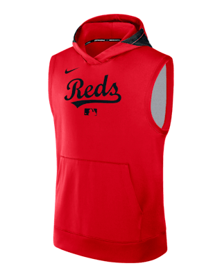 Мужское худи Cincinnati Reds Authentic Collection Men’s Nike Dri-FIT MLB Sleeveless Pullover Hoodie