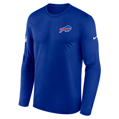 Buffalo Bills Legend Small Logo Men's Nike Dri-FIT NFL Long-Sleeve T-Shirt from Nike - $50