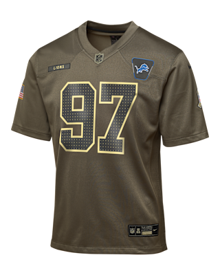 Детские джерси Aidan Hutchinson Detroit Lions Salute to Service Big Kids’ Nike NFL Game Jersey